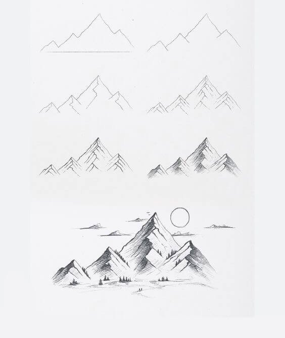Idee mit den Bergen (9) zeichnen ideen