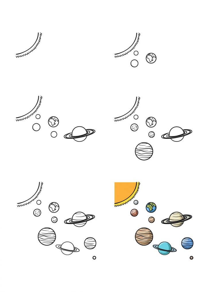 Ideen für das Sonnensystem (11) zeichnen ideen