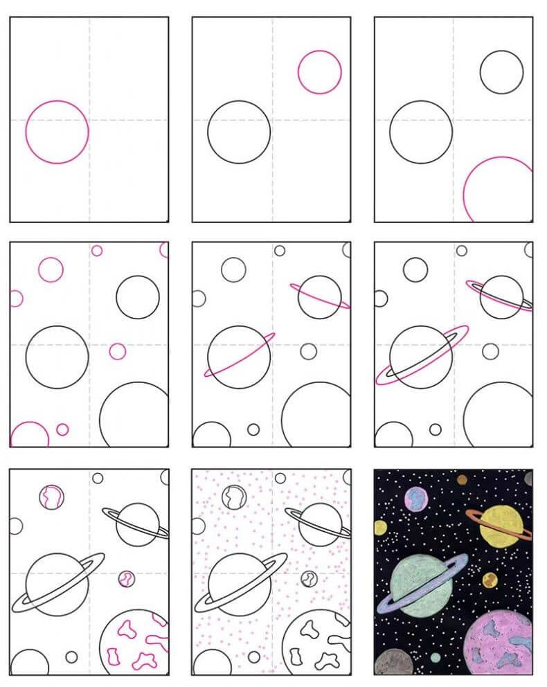 Ideen für das Sonnensystem (2) zeichnen ideen