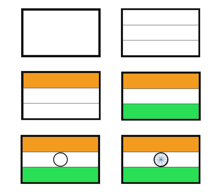 Indische Flagge zeichnen ideen