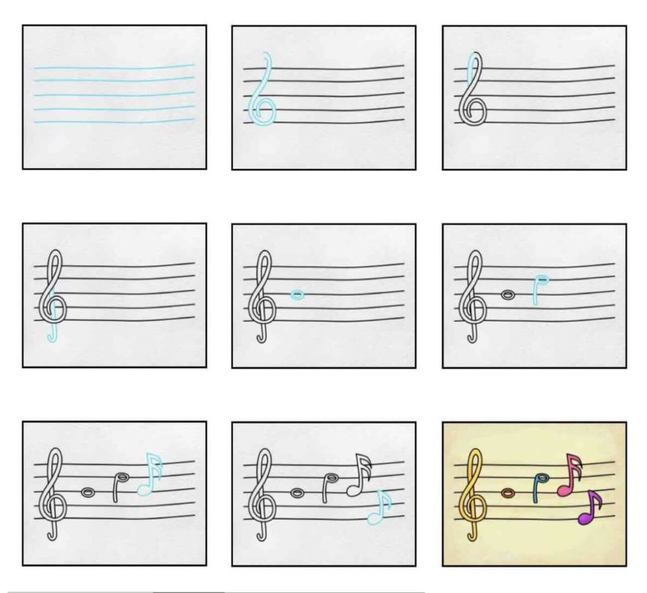 Ideen für Musiknoten (6) zeichnen ideen