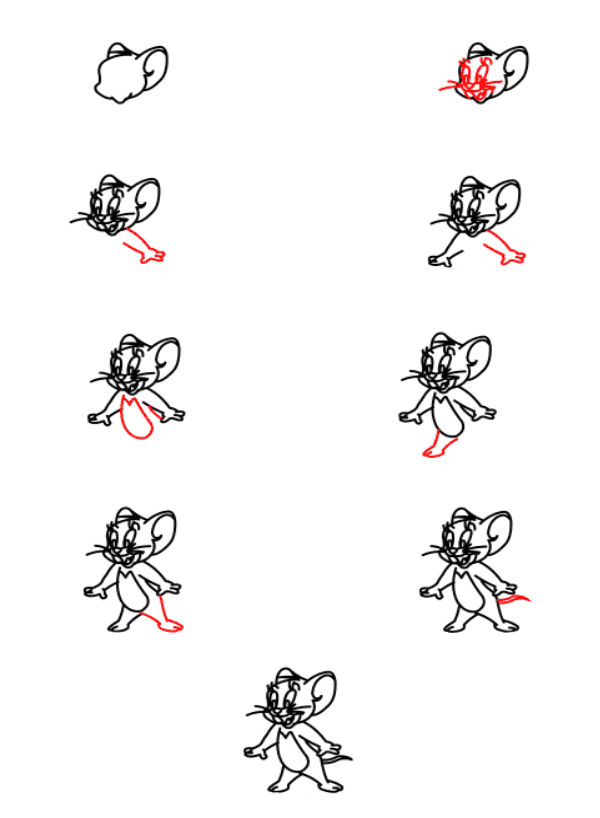 Jerry Mouse einfach zeichnen (1) zeichnen ideen