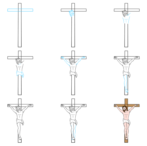 Jesus ist am Kreuz (2) zeichnen ideen