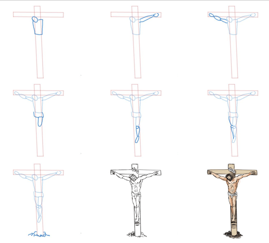 Jesus ist am Kreuz (3) zeichnen ideen