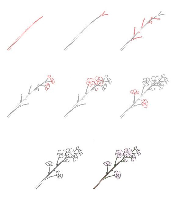 Kirschblüten-Idee (10) zeichnen ideen