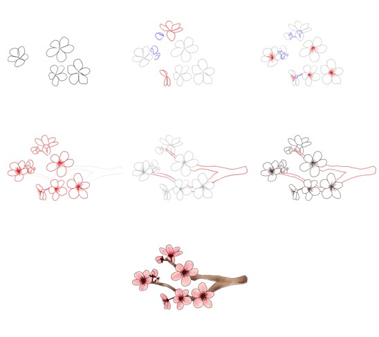 Kirschblüten-Idee (21) zeichnen ideen