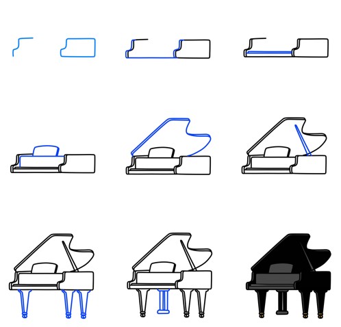 Klavier zeichnen ideen