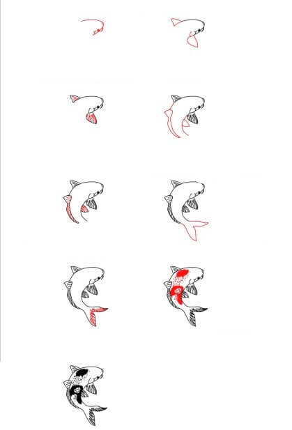 Zeichnen Lernen Koi-Fisch-Idee (10)