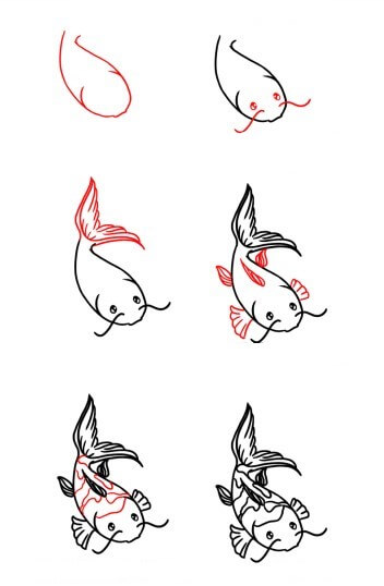 Zeichnen Lernen Koi-Fisch-Idee (11)