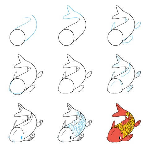 Zeichnen Lernen Koi-Fisch-Idee (14)