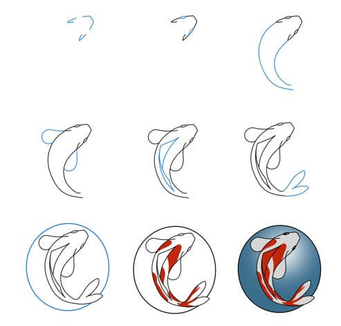 Zeichnen Lernen Koi-Fisch-Idee (17)