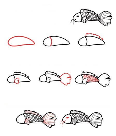 Zeichnen Lernen Koi-Fisch-Idee (7)