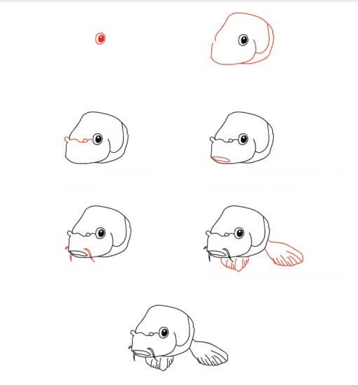 Koi fish head zeichnen ideen