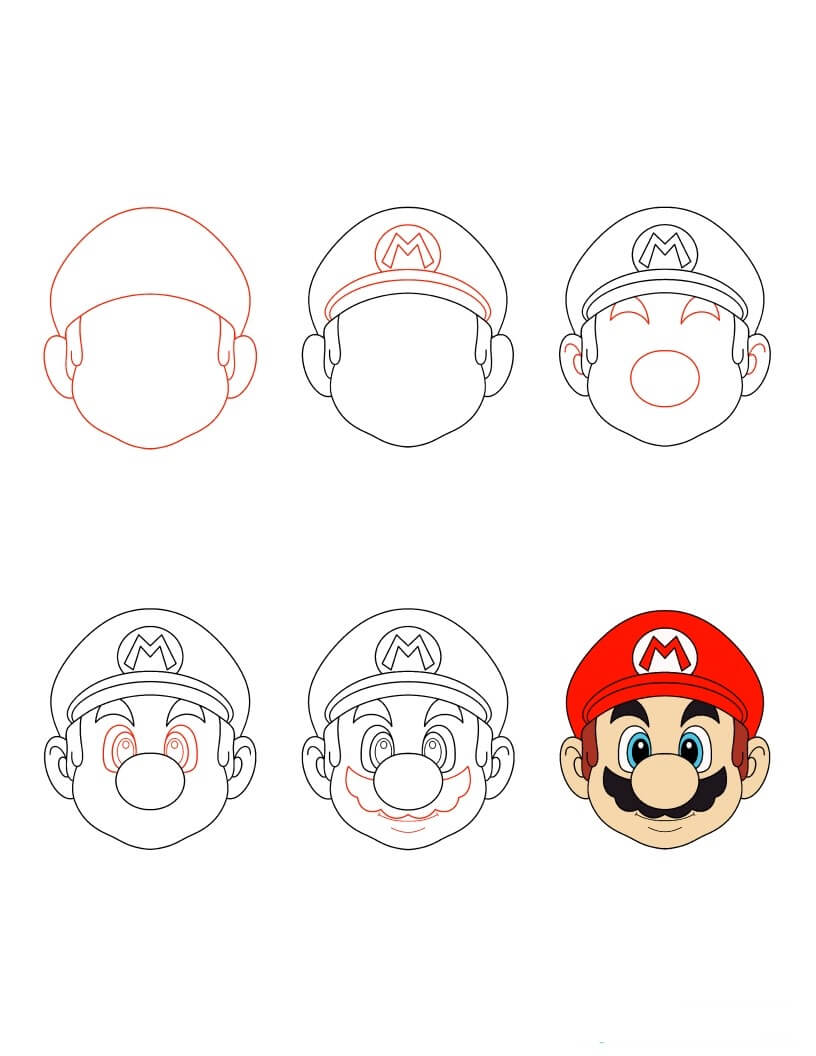 Mario-Gesicht (2) zeichnen ideen