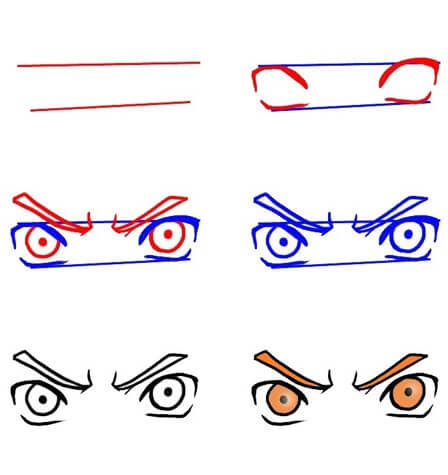 Zeichnen Lernen Naruto-Augen (1)
