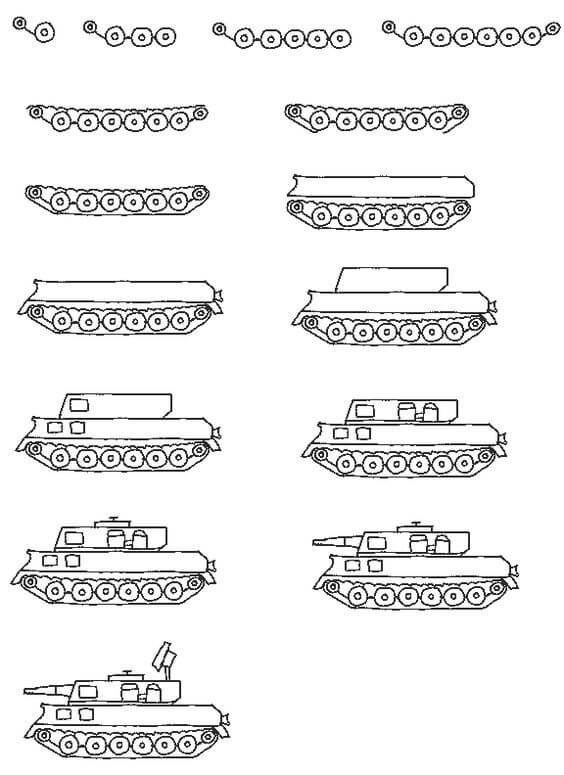 Zeichnen Lernen Panzeridee (1)