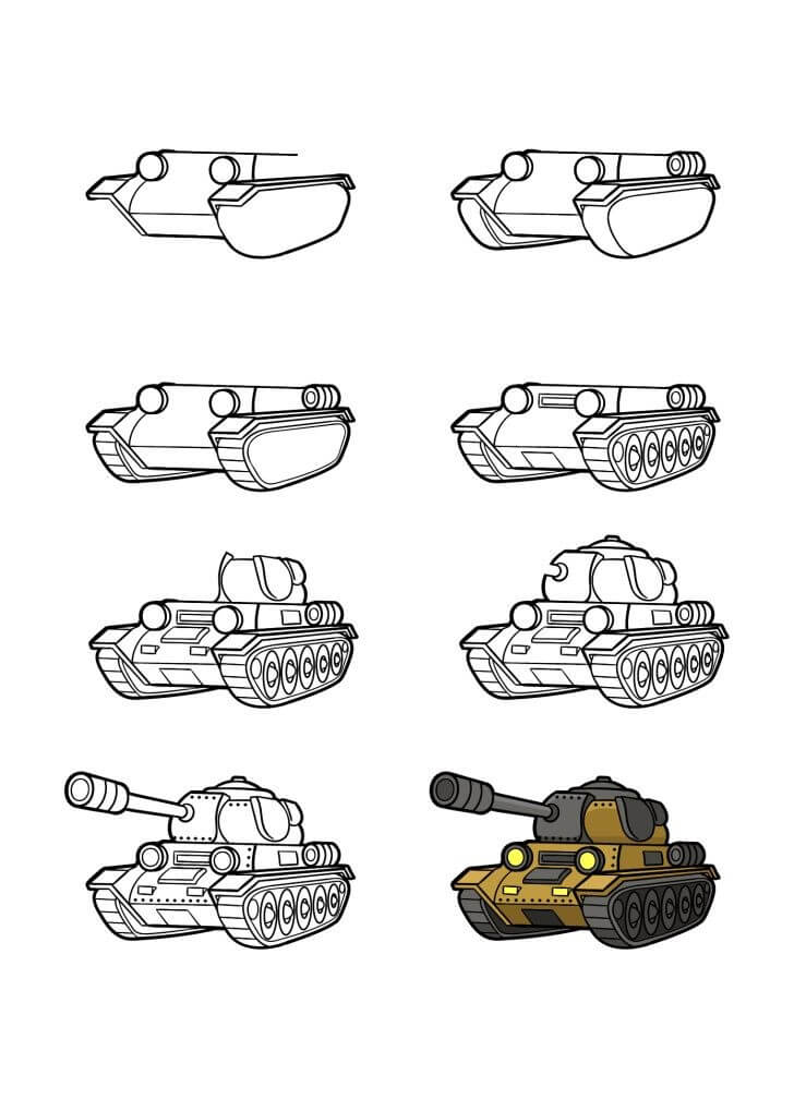 Zeichnen Lernen Panzeridee (13)