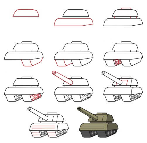 Zeichnen Lernen Panzeridee (15)