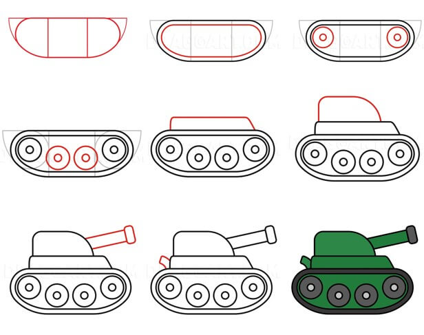 Zeichnen Lernen Panzeridee (18)