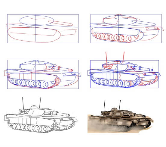 Zeichnen Lernen Panzeridee (21)