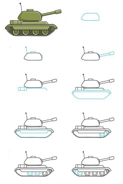 Zeichnen Lernen Panzeridee (9)