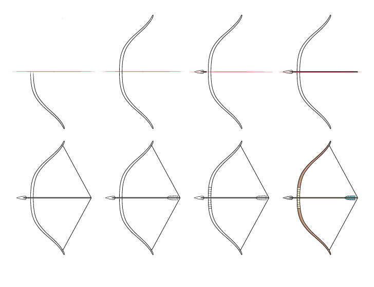 Pfeil und Bogen (17) zeichnen ideen