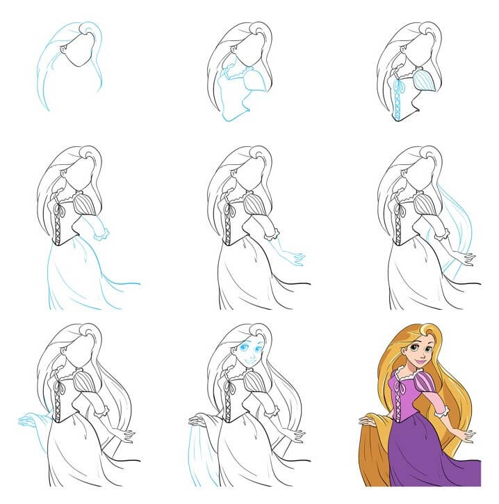 Rapunzel zeichnen ideen