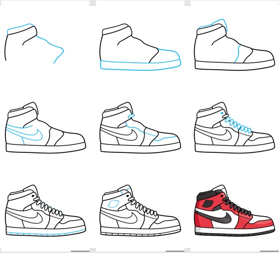 Schuhe zeichnen ideen