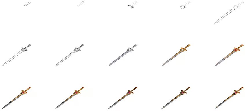 Zeichnen Lernen Schwertidee (11)