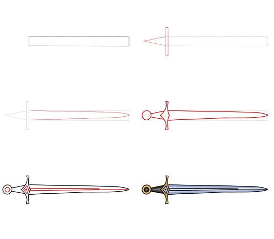 Zeichnen Lernen Schwertidee (18)