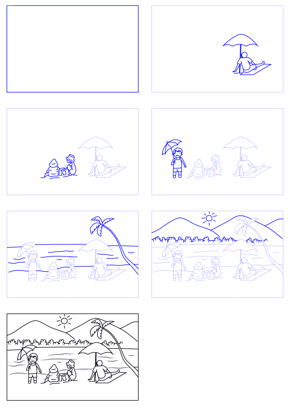 Zeichnen Lernen Strandidee (1)