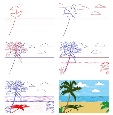 Strandidee (16) zeichnen ideen