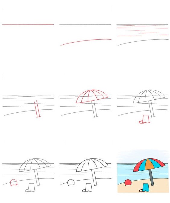 Strandidee (19) zeichnen ideen