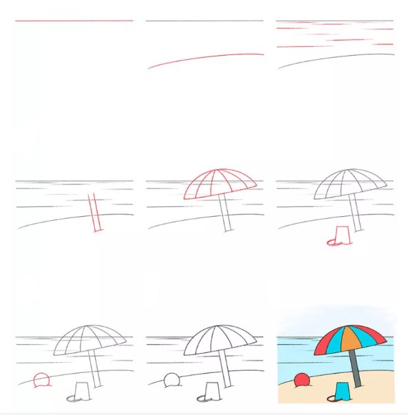 Zeichnen Lernen Strandidee (7)