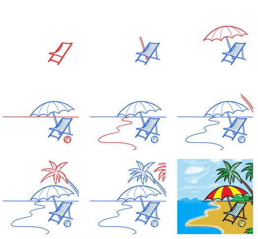 Strandidee (9) zeichnen ideen