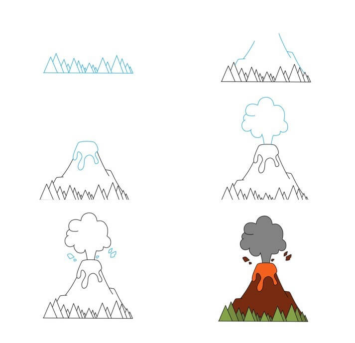 Vulkan zeichnen ideen