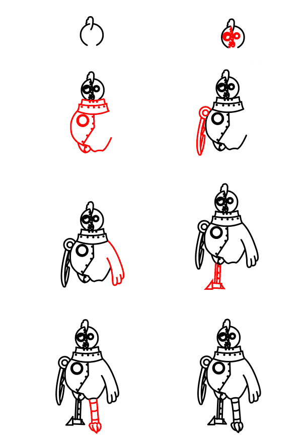 Zeichne einen einfachen Roboter (1) zeichnen ideen