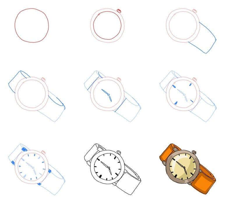 Armbanduhren zeichnen ideen