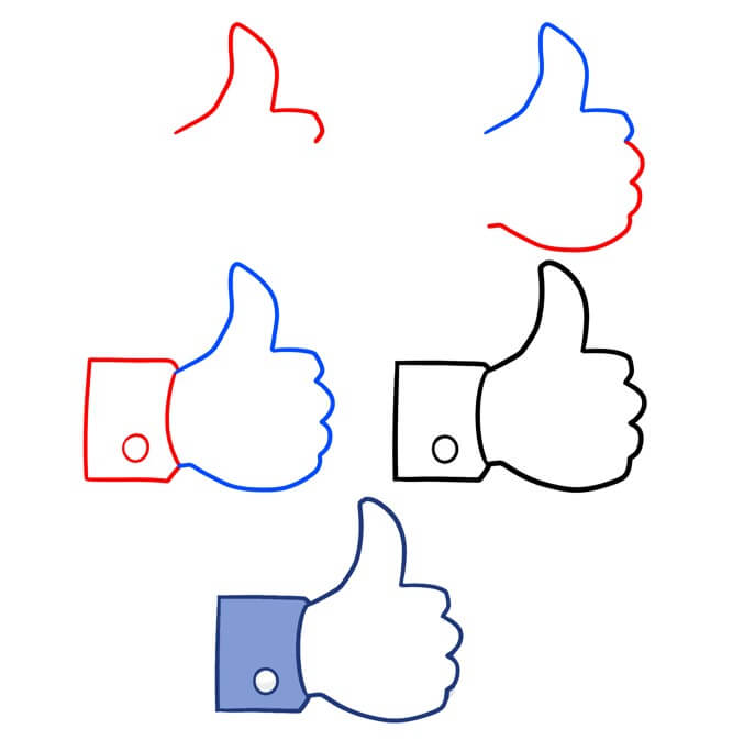 Facebook-Like-Button (2) zeichnen ideen