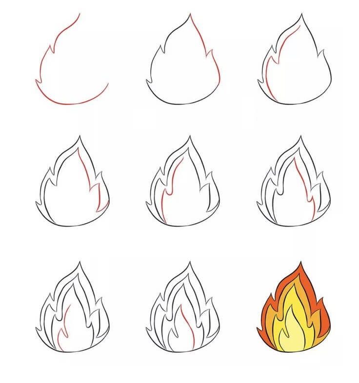 Feuer zeichnen ideen