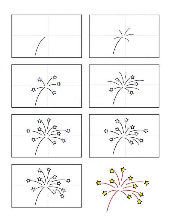 Ideen für Feuerwerk (5) zeichnen ideen