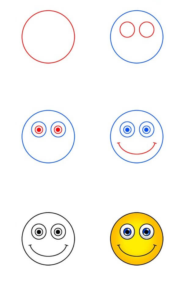 Zeichnen Lernen Ideen für Smileys (3)