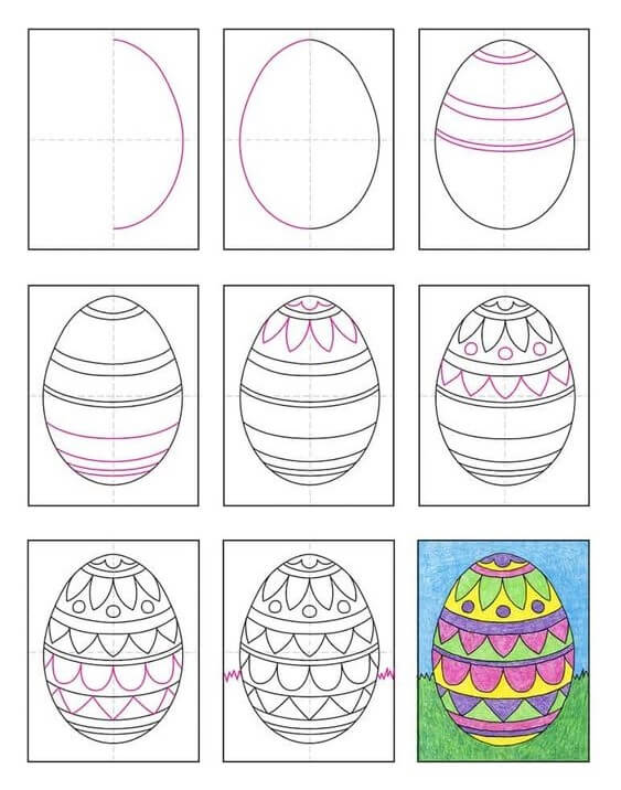Zeichnen Lernen Osterei-Ideen (1)