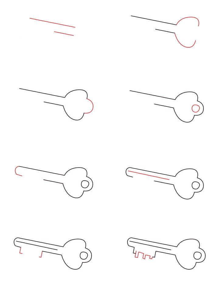 Schlüssel (14) zeichnen ideen