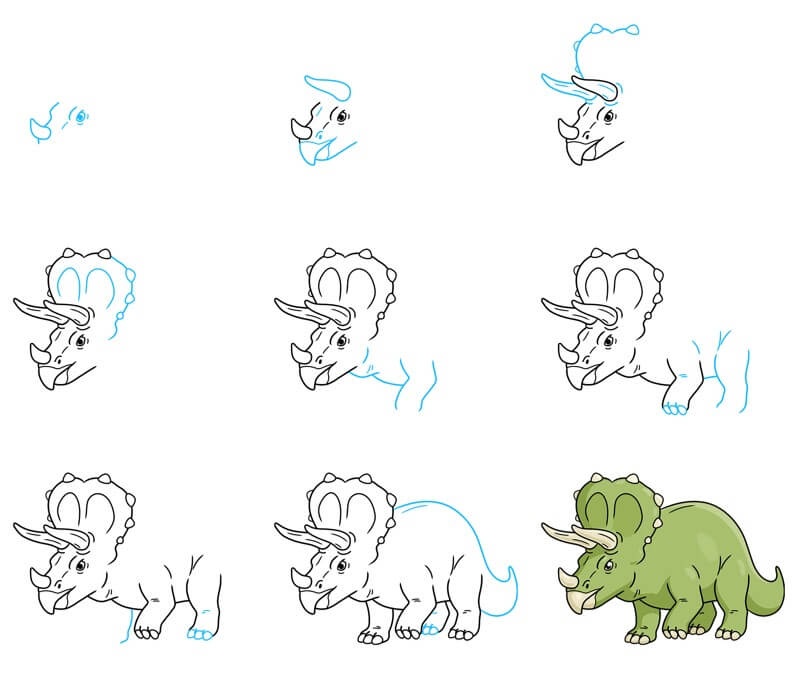 Triceratops zeichnen ideen
