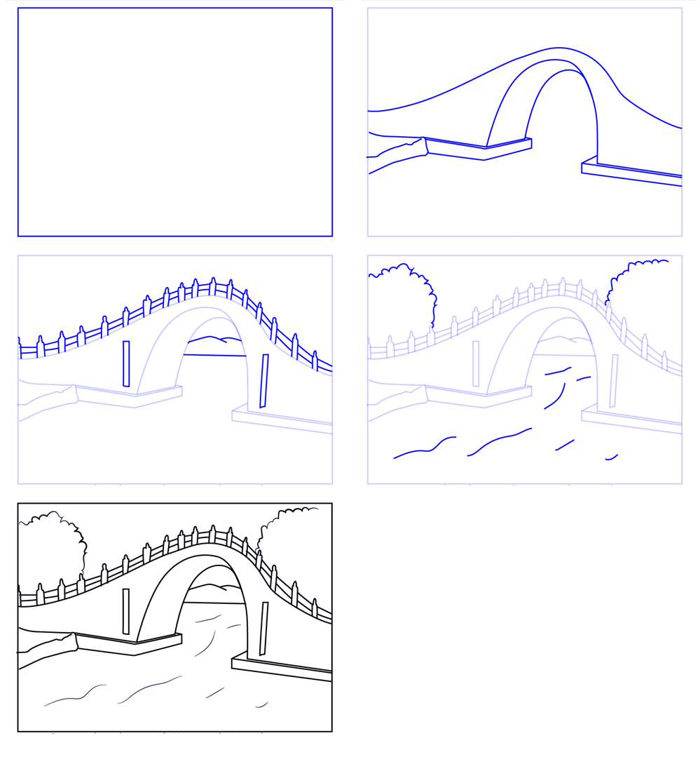 Zeichne eine einfache Brücke (1) zeichnen ideen