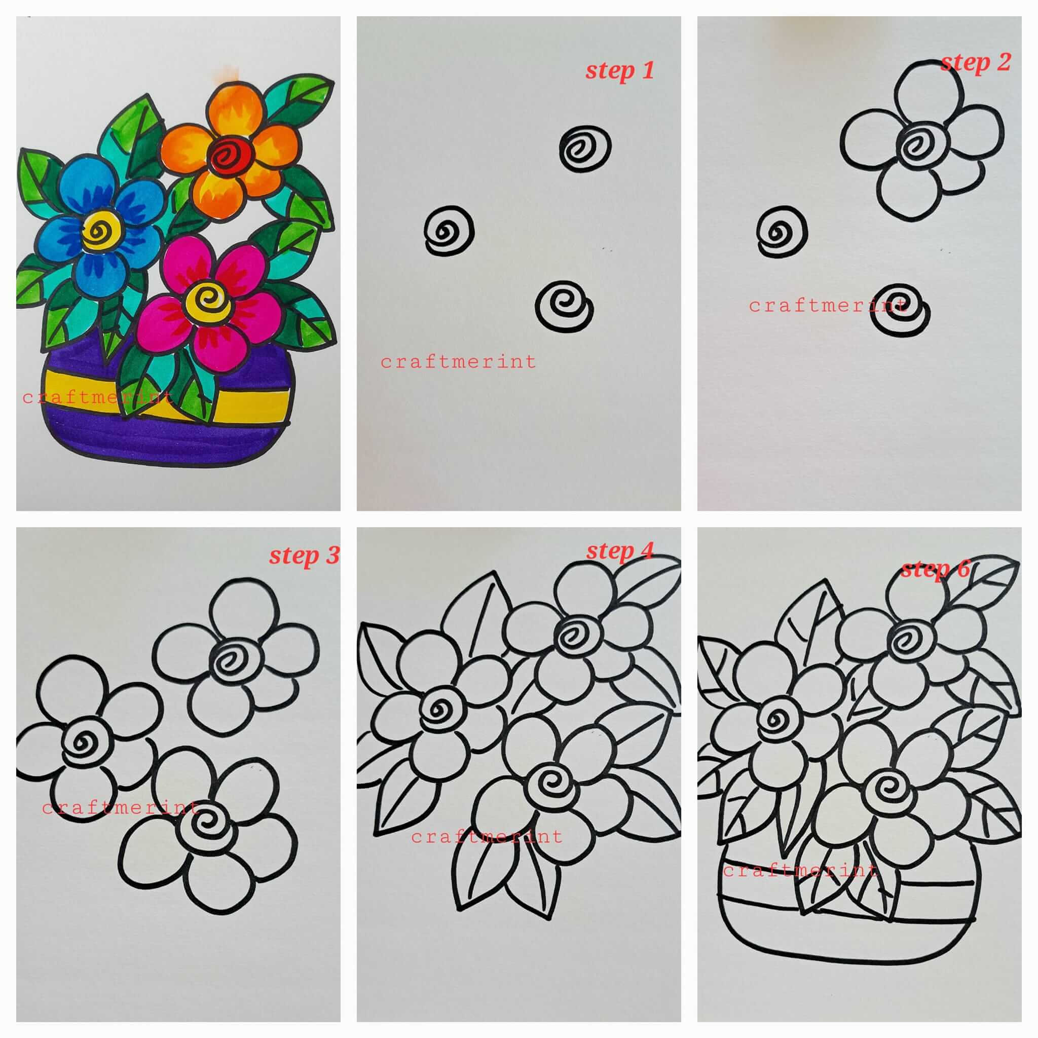 Zeichnen Lernen Blumenideen (56)