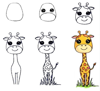 Zeichnen Lernen Giraffe-Ideel (2)