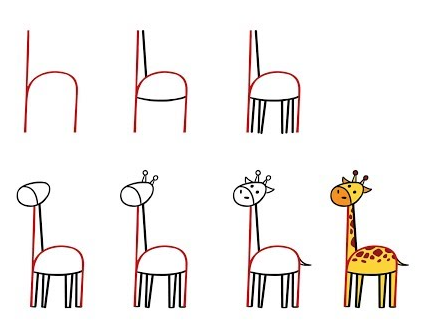 Zeichnen Lernen Giraffe-Ideel (6)