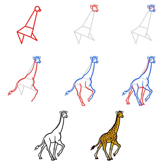 Zeichnen Lernen Giraffen-Idee (42)